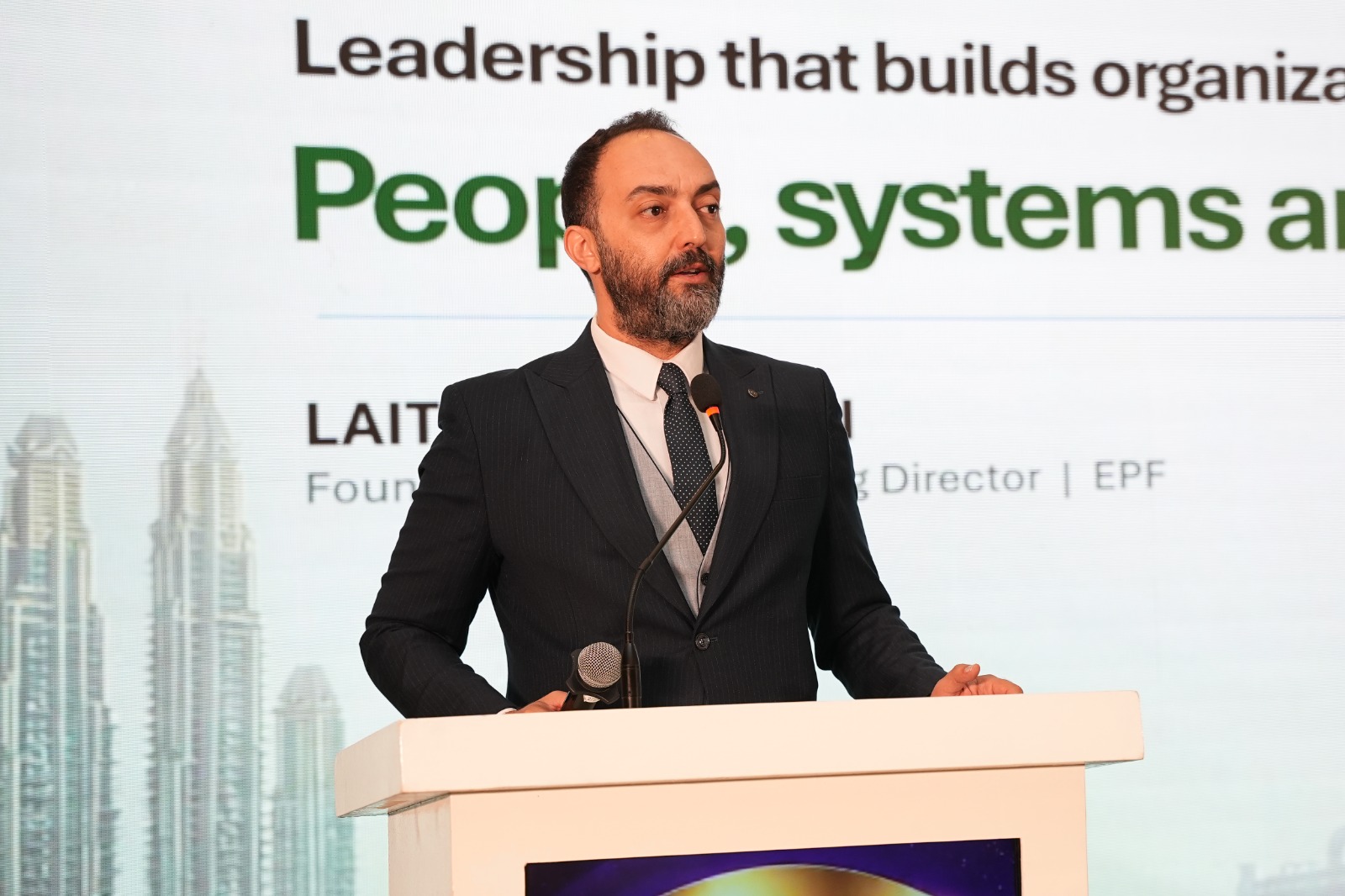 Laith Al Momani speaking at GBC 2026 in Dubai